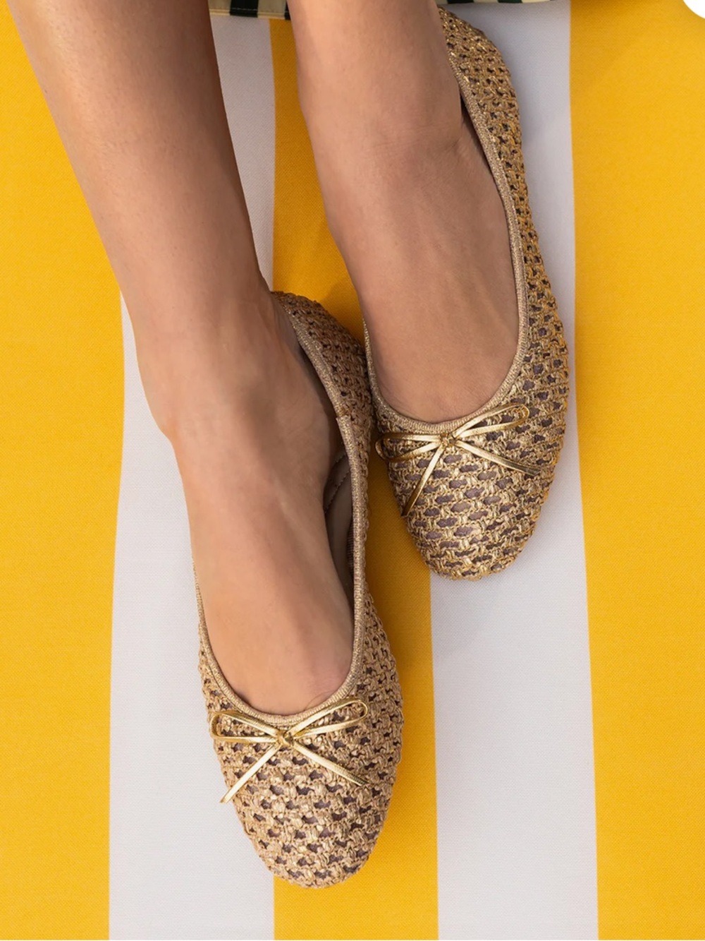 Birdies Songbird Gold Ballet Flats